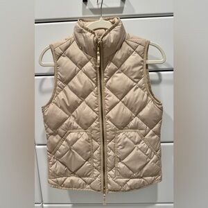 J. Crew Tan Excursion down vest SZ XS